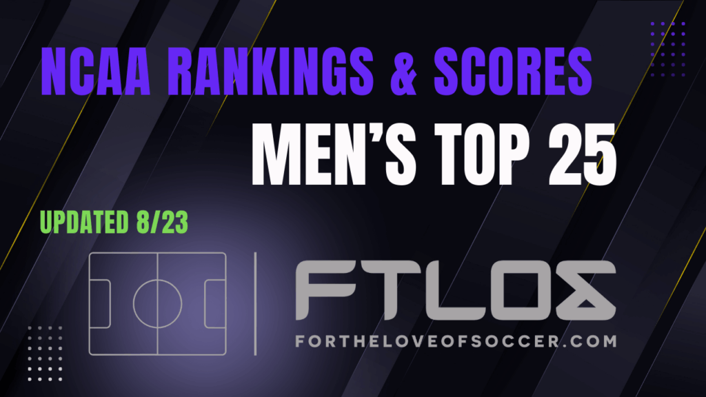 FTLOS U | Men's Top 25 Rankings & Scores (updated 8/23)